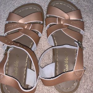 Rose gold saltwater sandals